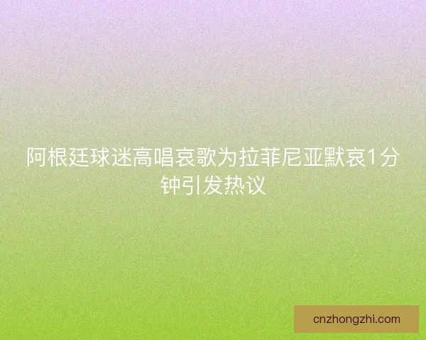 阿根廷球迷高唱哀歌为拉菲尼亚默哀1分钟引发热议